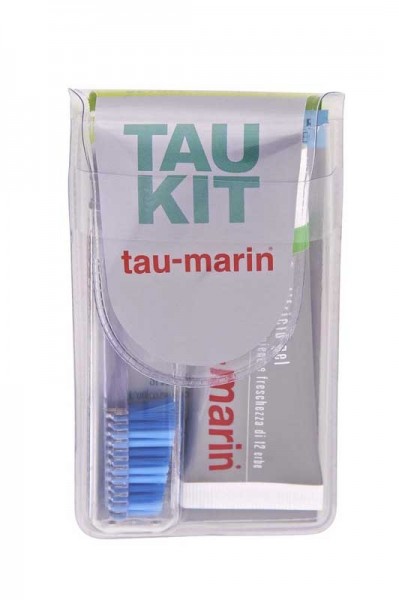 Tau marin kit da viaggio spazzolino setole dure