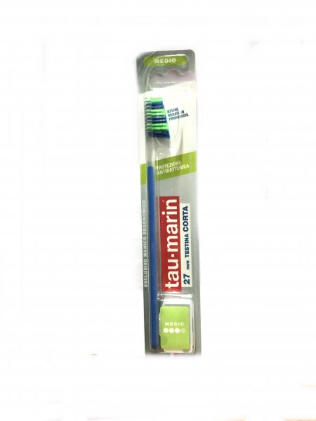 Tau Marin Spazzolino Protezione Antibatterica 27 mm Testina Corta Medio