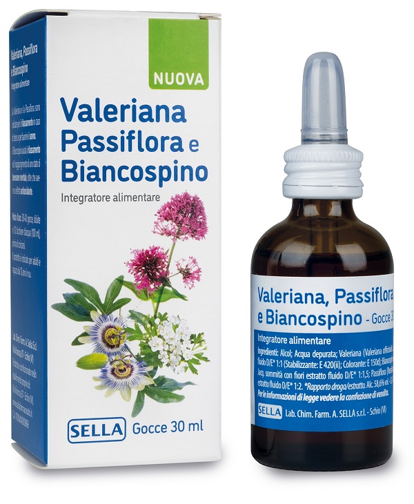 SELLA VALERIANA PASSIFLORA BIANCOSPINO GOCCE 30ML