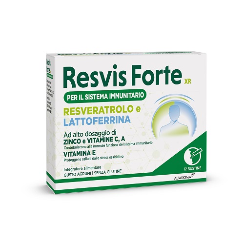RESVIS FORTE XR RESVERATROLO E LATTOFERRINA  12 BUSTINE OROSOLUBILI