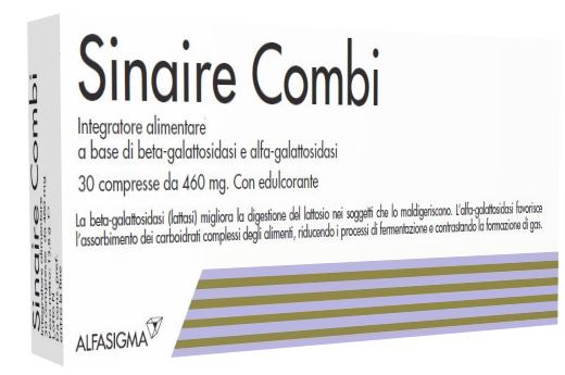 SINAIRE COMBI 30 COMPRESSE INTEGRATORE PER INTOLLERANZA AL LATTOSIO E CARBOIDRATI COMPLESSI