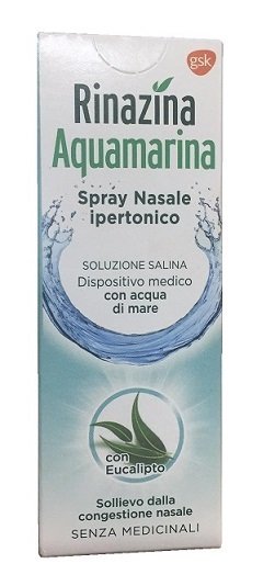 Rinazina Aquamarina Spray Nasale Ipertonico 20ml, Prodotti per Naso 