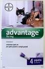 Advantage 80mg Gatti e Conigli Grandi 4 Pipette Spot On