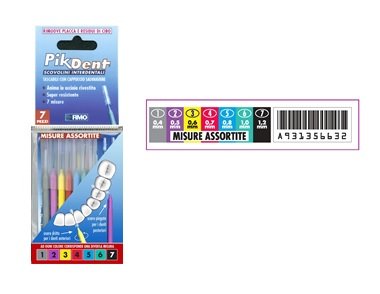 Pikdent 7 Scovolini interdentali 7 misure
