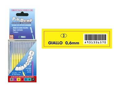 Pikdent Scovolini interdentali Colore Giallo Misura 0.6mm