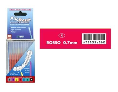 Pikdent Scovolini interdentali Colore Rosso Misura 0.7mm