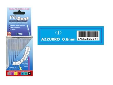 Pikdent Scovolini interdentali Colore Azzurro Misura 0.8