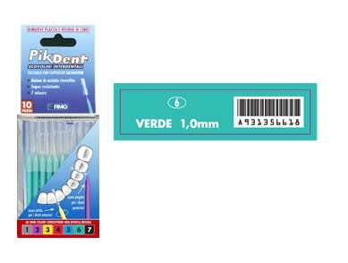 Pikdent Scovolini interdentali colore Verde misura 1.0mm