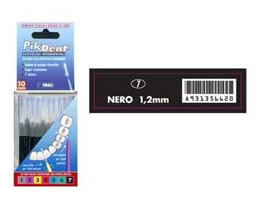 Pikdent Scovolini interdentali colore Nero Misura 1.2mm