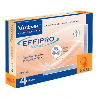 Effipro Spot On Antiparassitario Cani Taglia Piccola 2-10 Kg 4 Pipette