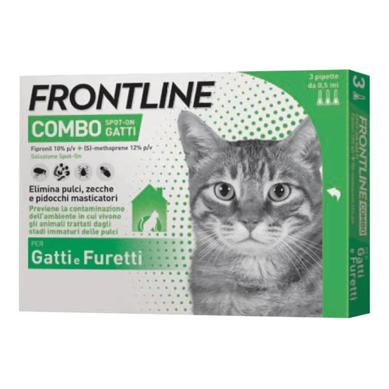 Boehringer Frontline Combo spot-on gatti e furetti 3 pipette monodose da 0.5ml