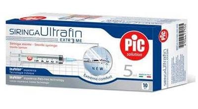 PIC SIRINGHE ULTRAFINE EXTREME 5ML 10PEZZI