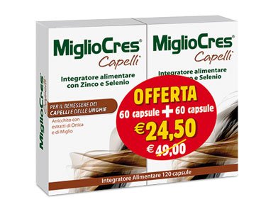MiglioCres capelli integratore 2 scatole