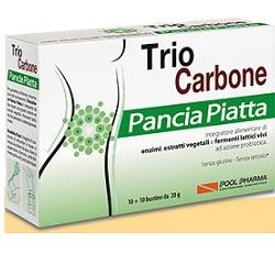 Trio Carbone Pancia Piatta 10+10 Bustine Gonfiore Addominale