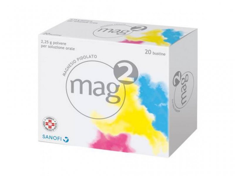 MAG 2*MAGNESIO PIDOLATO INTEGRATORE PER STANCHEZZA,DEBOLEZZA,CRAMPI 20 BUSTINE