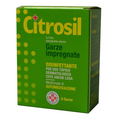 CITROSIL*8GARZE IMPREGNATE DI DISINFETTANTE  0,175%