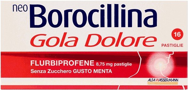 NEOBOROCILLINA GOLA DOLORE 16PST MENTA Senza Zucchero