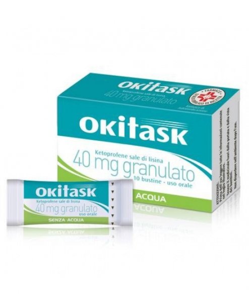 Okitask 40 mg Granulato 30 Bustine Ketoprofene Sale di Lisina