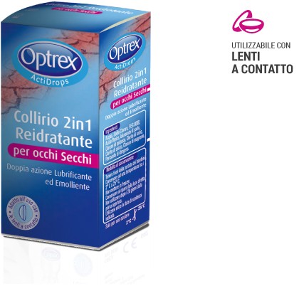 Optrex Actidrops collirio 2in1 reidratante per occhi secchi