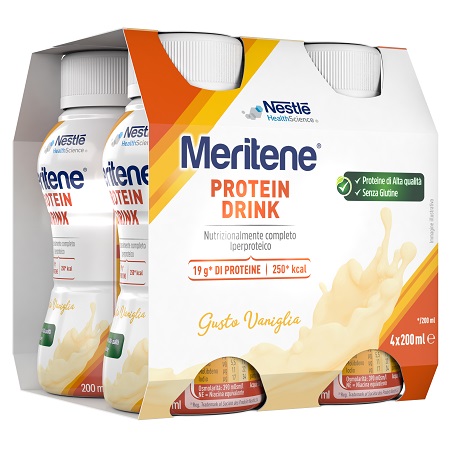 Meritene Forza e Vitalità Drink Vaniglia 4 pezzi da  200 ml Proteico