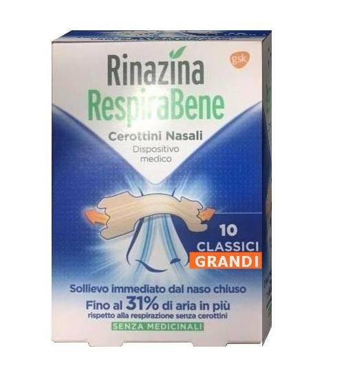 RINAZINA RESPIRABENE CLASSICI GRANDI 10 CEROTTI