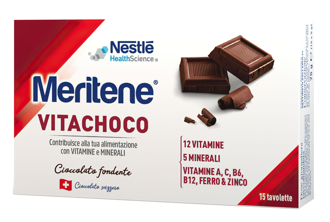 Meritene Vitachoco cioccolato fondente 15 Cioccolatini Multivitaminico