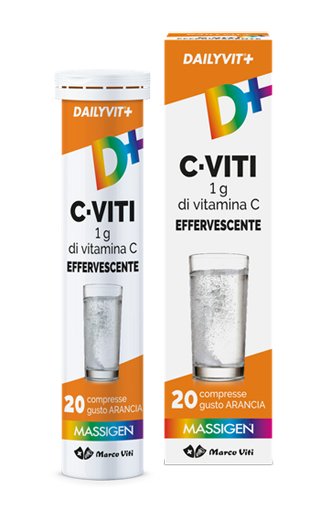 MASSIGEN VITI C 20 COMPRESSE EFFERVESCENTI ARANCIA 1 g