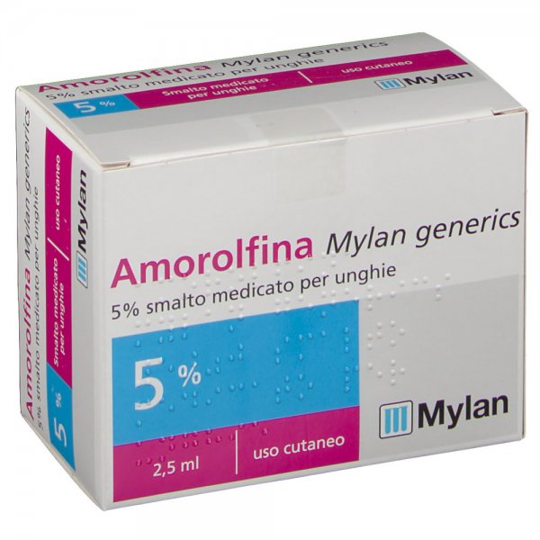 AMOROLFINA MYLAN SMALTO MEDICATO PER UNGHIE 2,5ML 5%
