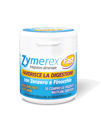 Zymerex fast 30 compresse frizzanti digestivo con zenzero e finocchio
