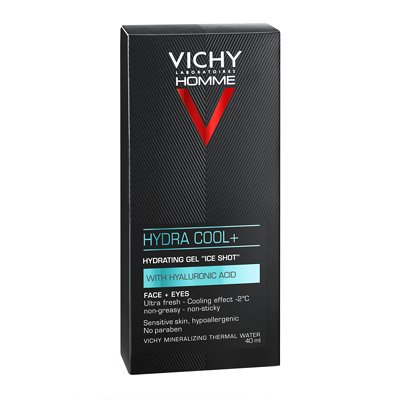 Vichy Homme Hydra Cool Gel Idratante Effetto Ghiaccio Viso e Occhi  50 ml