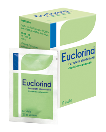 EUCLORINA CON CLOREXIDINA 10 FAZZOLETTI DISINFETTANTI