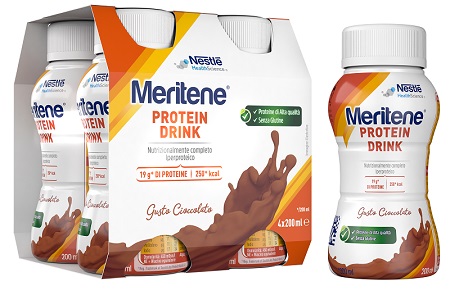 Meritene Forza e Vitalità Drink Cioccolato 4 pezzi da 200 ml Proteico