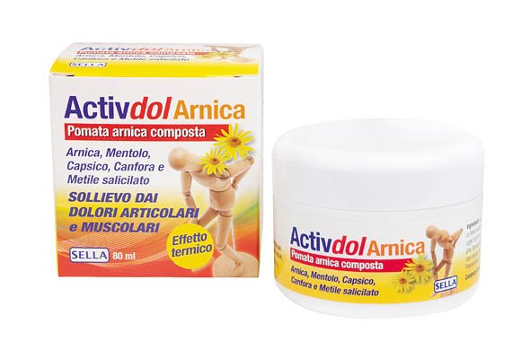 Activdol Pomata Arnica 80ml Per Sollievo Dai Dolori Articolari e Muscolari con effetto termico