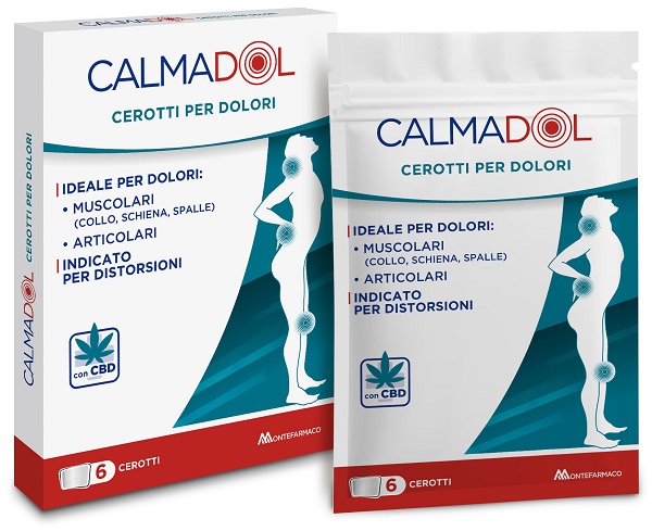 Montefarmaco Calmadol cerotti per alleviare dolori muscolari,articolari , per distorsioni 6 cerotti