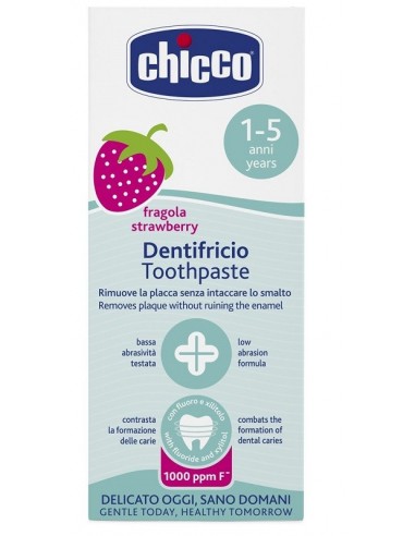 Chicco dentifricio alla fragola da 12 mesi+al fluoro