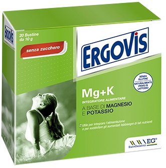 ERGOVIS MG+K integratore salino senza zucchero 20 bustine