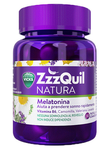 ZZZQuil Natura 30 Pastiglie Gommose aroma frutti di bosco  Sonno Migliore