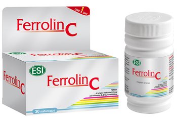 Esi Ferrolin C 30 naturcaps integratore di ferro,vit.C,vit.B12, acido folico