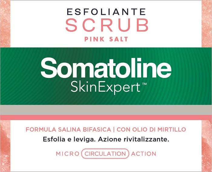SOMATOLINE SKINEXPERT SCRUB PINK SALT CON OLIO DI MIRTILLO 350G