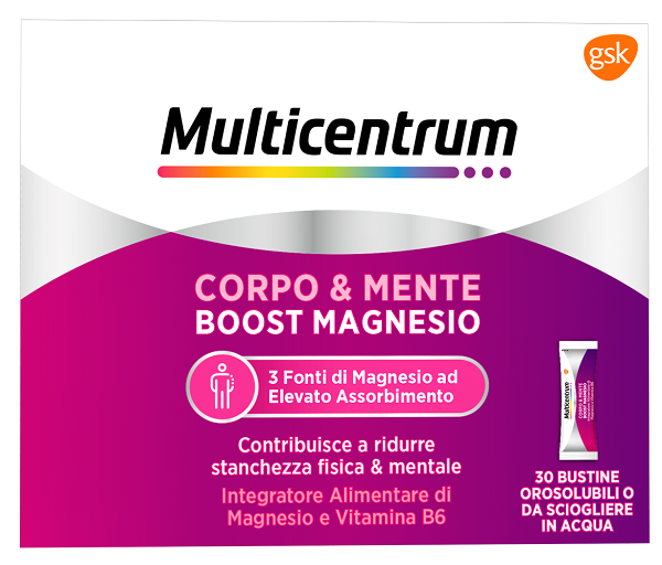MULTICENTRUM BOOST MAGNESIO CORPO E MENTE 30 BUSTINE