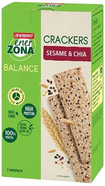 ENERZONA CRACKERS SESAME E CHIA COn farina integrale di farro 175g