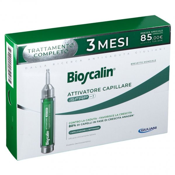 Bioscalin Attivatore Capillare iSFRP Fiale Anticaduta 20ML 12 settimane  di Trattamento