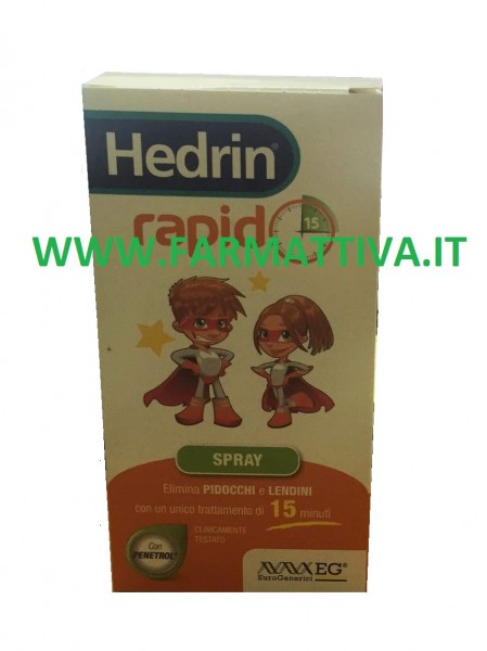 Hedrin Rapido Spray elimina pidocchi e lendini