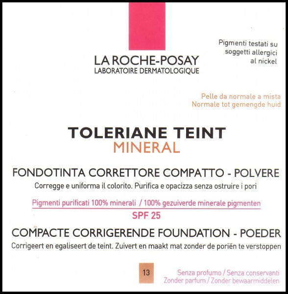 La Roche Posay Toleriane teint mineral colore 13 beige sable