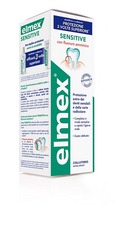 Elmex Sensitive Collutorio 400 ml + Elmex Spazzolino Morbido
