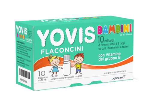Yovis Bambini Fragola 10 Flaconcini 10 ml Benessere Intestinale