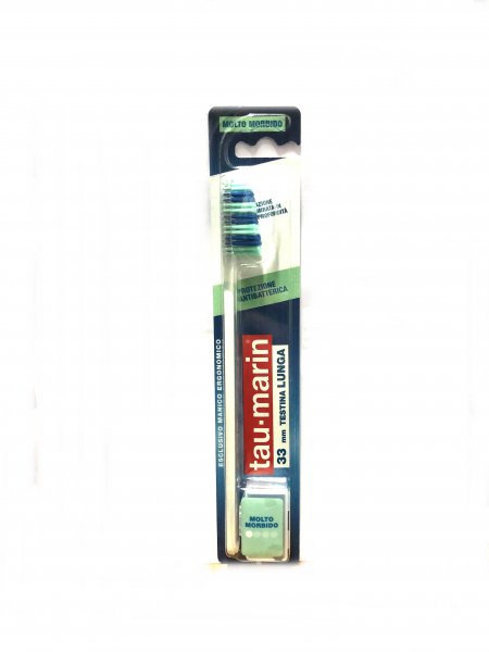 Tau Marin Spazzolino Protezione Antibatterica 33 mm Testina Lunga Molto Morbido