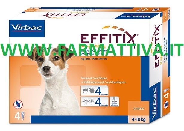 Virbac Effitix soluzione spot on per cani di taglia piccola 4 - 10 kg