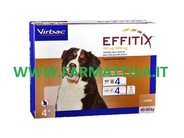 Virbac Effitix soluzione spot on per cani di taglia gigante 40 - 60 kg