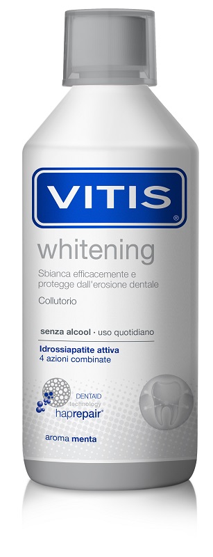 Vitis Whitening Collutorio Sbianca efficacemente e previene la sensibilità dentale